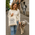 Tote bag personalizada con diseño de perros – bolsa de tela para bordar