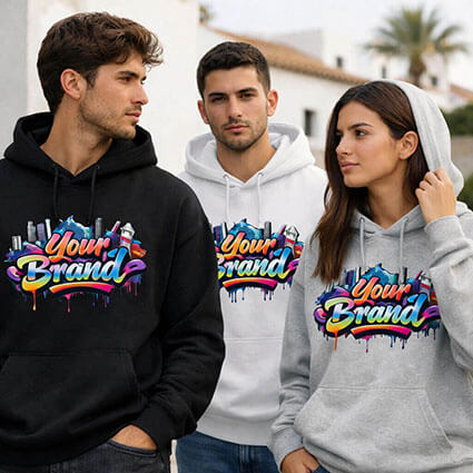 Sudadera con capucha personalizada con impresión DTF – tu diseño propio