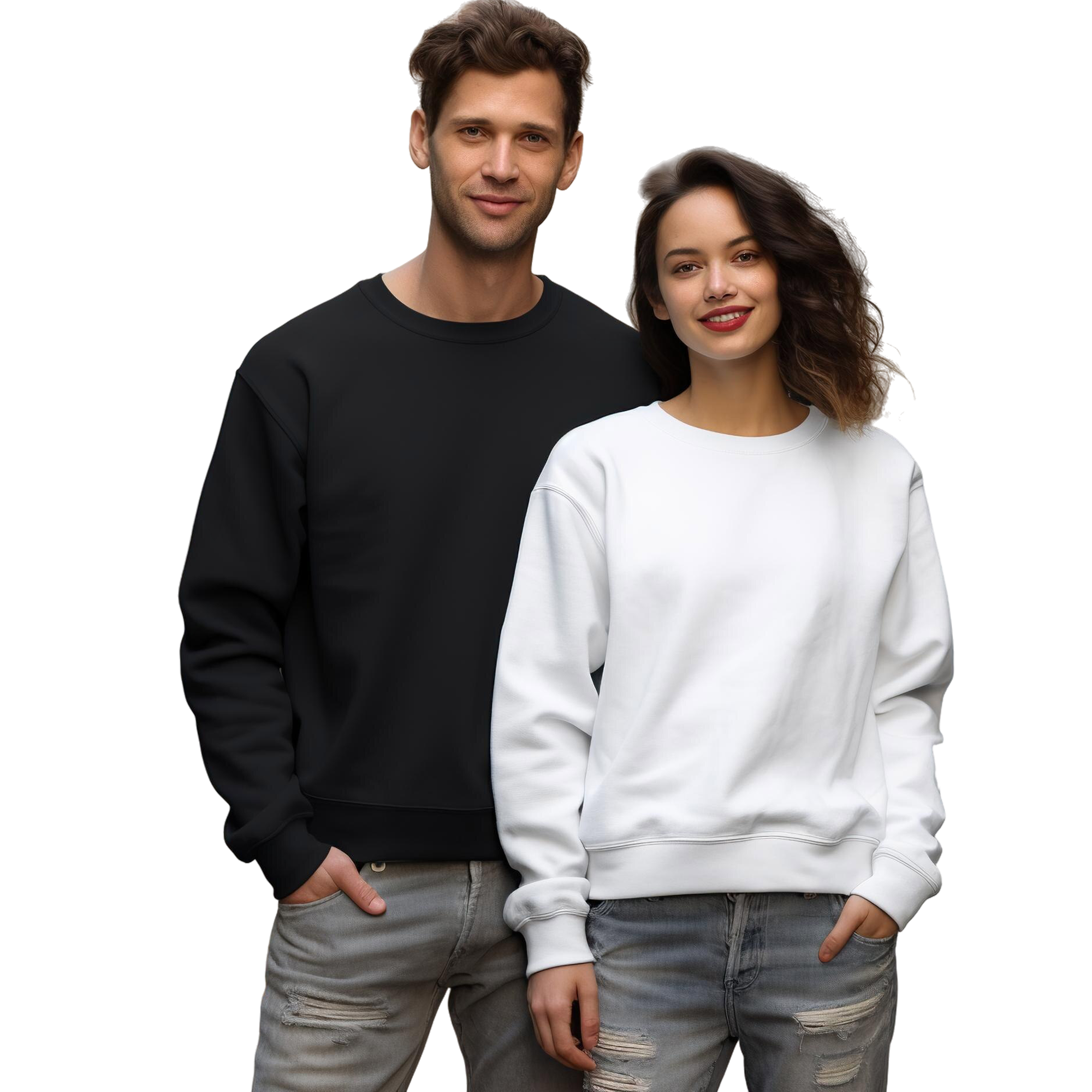 Sudadera Cuello Redondo bordado texto